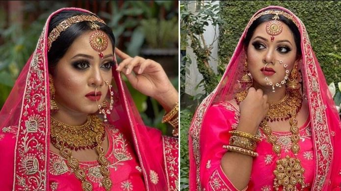 হঠাৎ বিয়ের সাজে চমকে দিলেন দিঘী